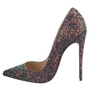 Christian Louboutin Rainbow Glitter Pumps Heels Size 38